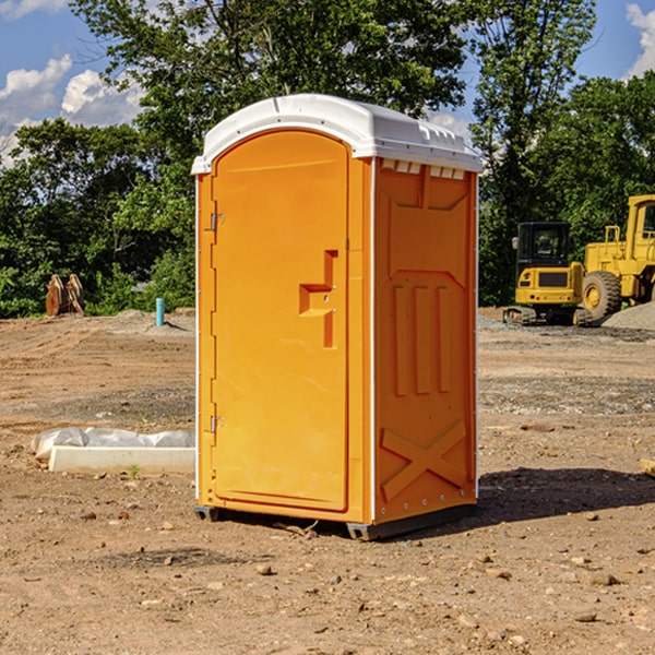 how often are the porta potties cleaned and serviced during a rental period in Palominas